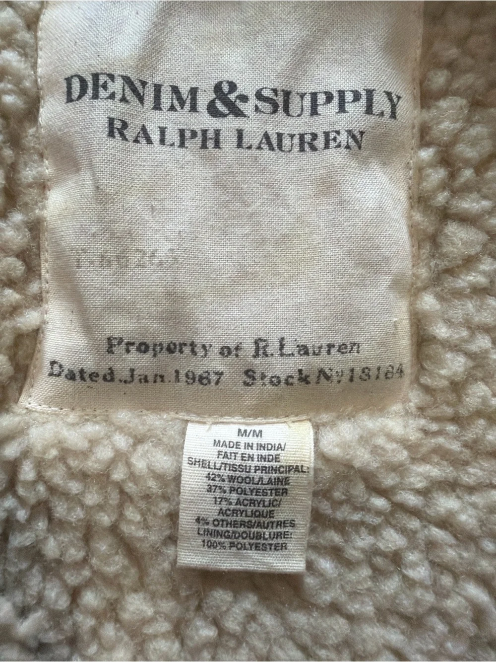 Ralph Lauren Denim & Supply Wool Blend Buffalo Plaid Sherpa Lined Vest Rustic